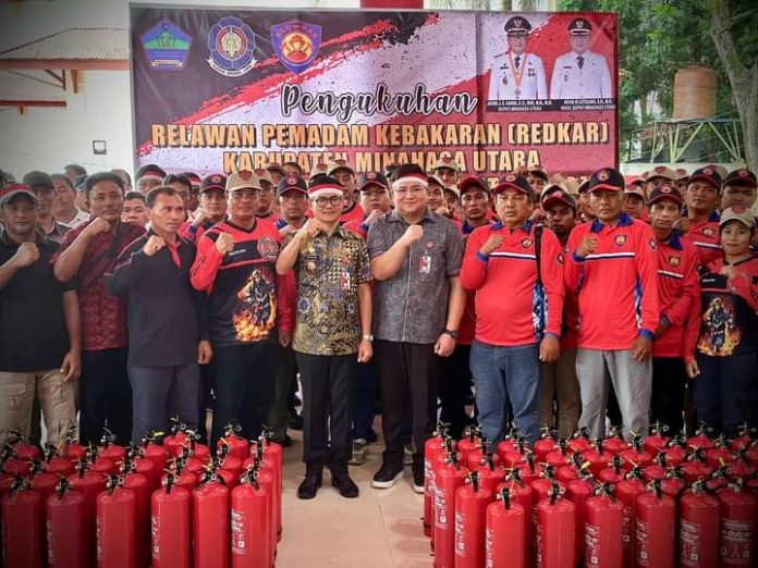 JGKWL Kukuhkan 393 Relawan Pemadam Kebakaran Minut