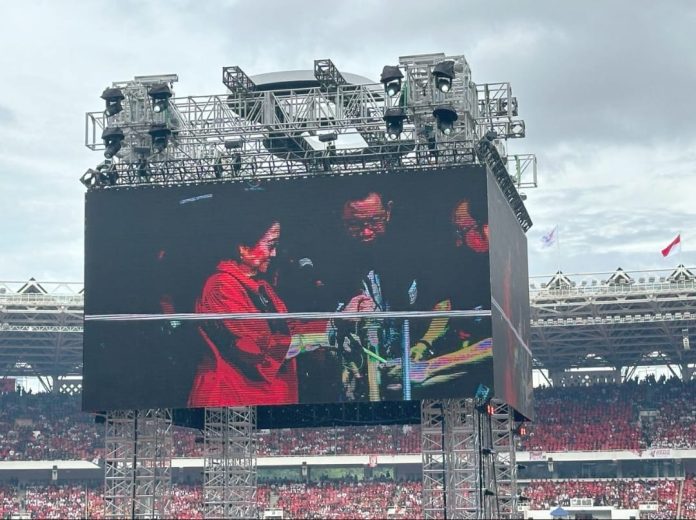 Bunyi Tetengkoren Awali Megawati Buka Kampanye GaMa di GBK